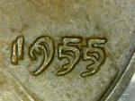 1955 Double Die Wheat Cent ANACS AU-50