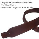 Buffalo Leather Cobra-Style Rifle Gun Sling - Chestnut
