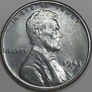 1943-D Lincoln Wheat Cent Steel Emergency Issue