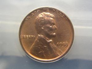 1955-P Double Die Obverse Lincoln Wheat Penny