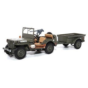 1:43 Willys Jeep Utility Truck with Trailer
