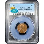 1955 Doubled Die Lincoln Cent - AU58 BN