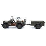 1:43 Willys Jeep Utility Truck with Trailer