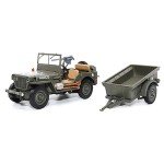 1:43 Willys Jeep Utility Truck with Trailer