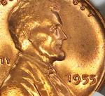 1955 Lincoln Cent NGC MS66RD Doubled Die