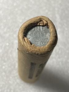 1943 Lincoln Wheat Steel Cents Bank Wrapped Roll