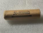 1943 Lincoln Wheat Steel Cents Bank Wrapped Roll