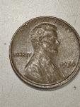 1974 Copper Lincoln Penny Off Center Strike