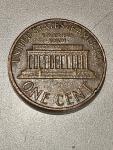 1974 Copper Lincoln Penny Off Center Strike