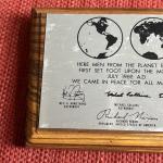 1969 Apollo 11 Moon Landing Commemorative Plaque