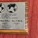 1969 Apollo 11 Moon Landing Commemorative Plaque