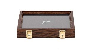 Small Walnut Display Case for Collectibles and Keepsakes