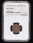 1955 Double Die Lincoln Wheat Penny NGC AU-53
