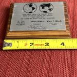 1969 Apollo 11 Moon Landing Commemorative Plaque
