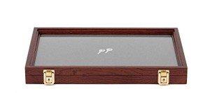 Large Cherry Finish Display Case for Collectibles