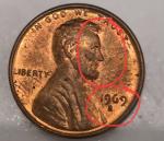 1969-S Lincoln Cent Double Die Variety