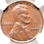 1955 Lincoln Wheat Cent NGC AU-58 BN Double Die