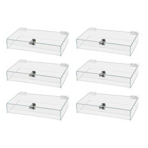 Acrylic Locking Display Case for Collectibles - 6 Pack