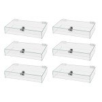 Acrylic Locking Display Case for Collectibles - 6 Pack