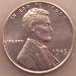 1943 Lincoln Cent Uncirculated Coin