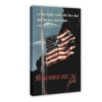 WWII Remember December 7th Vintage Canvas Art