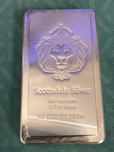 Scottsdale Mint 10 oz Silver Stacker Bar