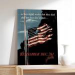 WWII Remember December 7th Vintage Canvas Art