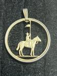 Gold Plated RCMP Coin Medal Pendant Jewelry