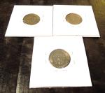 1943 Lincoln Steel Wheat Cent Coin Set of 3