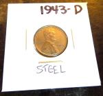 1943 Lincoln Steel Wheat Cent Coin Set of 3