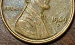 1969 D Mint Mark Lincoln Penny - Rare Find