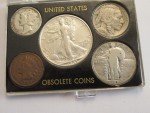 Obsolete US Coin Collection with Acrylic Display