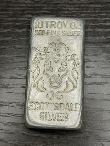 Scottsdale Mint 10 oz Silver Lion Bar