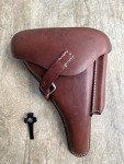 German P08 Luger Hardshell Pistol Holster - Brown