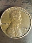 1974 Lincoln Penny No Mint Mark - Rare Coin