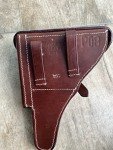 German P08 Luger Hardshell Pistol Holster - Brown