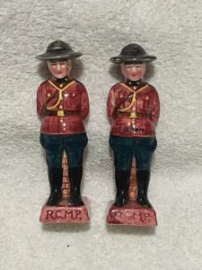 Rare Royal Canadian Mounted Police Salt & Pepper Shakers