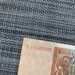 WW2 1942 German 5 Mark Banknote Collectible Money