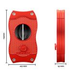 Colibri Diamond V-Cut Cigar Cutter - Precision Red