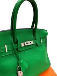Green Bamboo Hermes Birkin 30 Bag with Palladium Hardware