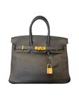 Hermes Birkin 25 Black Togo with Gold Hardware