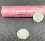 50 Circulated 1943 Steel Pennies D & S Mint