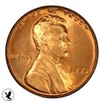1955 Lincoln Wheat Cent DDO FS-102 Red