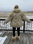 Vintage Fox Fur Coat by Saga Wilson - Medium