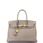 Green Hermes Birkin 30 Bag with Gold Hardware