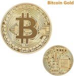 12 Gold Plated Bitcoin Coins for Collectors