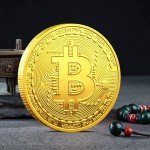12 Gold Plated Bitcoin Coins for Collectors