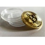 12 Gold Plated Bitcoin Coins for Collectors