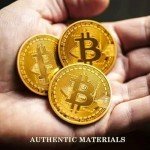 12 Gold Plated Bitcoin Coins for Collectors
