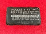 WWII US Army First Aid Dressings - Carlisle Box